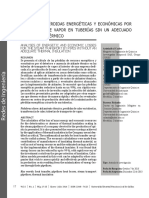 Análisis de Pérdidas Energéticas y Económicas Por Transporte de Vapor en Tuberías Sin Un Adecuado Aislamiento Térmico