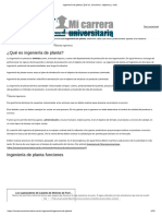 Ingeniería de Planta - Qué Es, Funciones, Objetivos y Más PDF