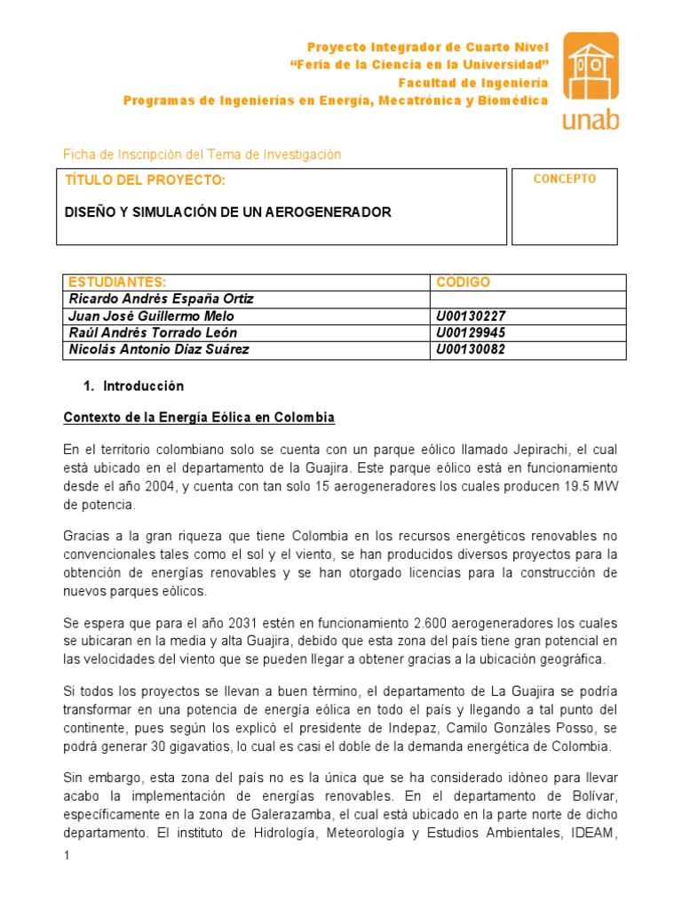 Proyecto Circuitos - Aerogenerador | PDF | Turbina eólica | Generador ...