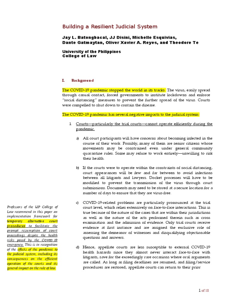 Building A Resilient Judicial System | PDF | Notary Public | Lawsuit