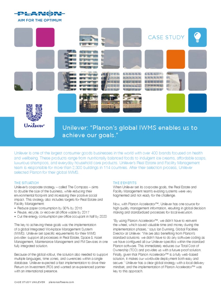 Case Study Unilever PDF PDF Unilever Reuse