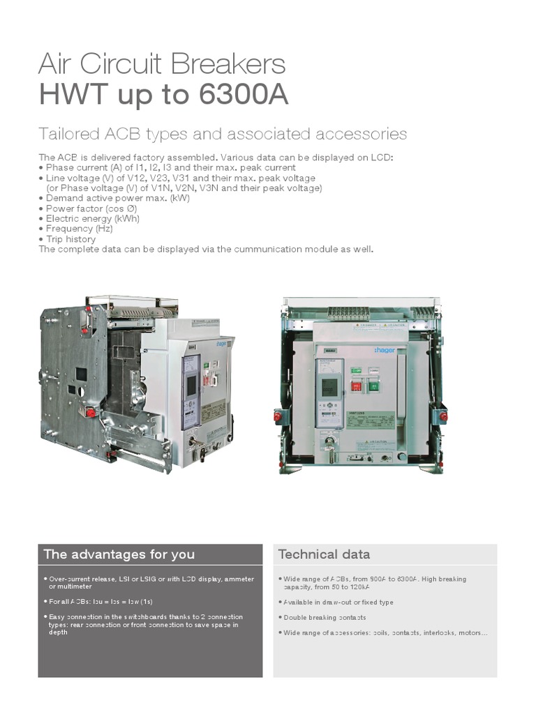ACB Types and Accessories Overview | PDF | Switch | Electrical Wiring