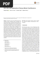 Self-Optimization of Energy-Efficient Cloud Resources