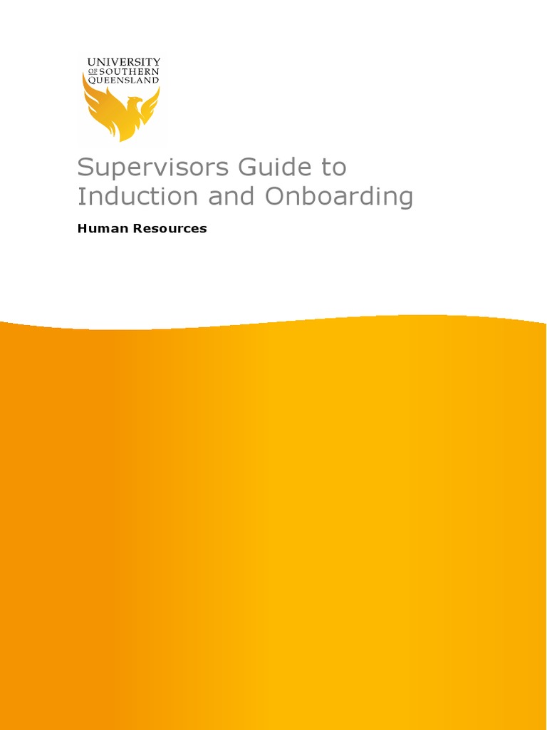 USQ Supervisors' Induction Guide | PDF | Performance Appraisal | Employment