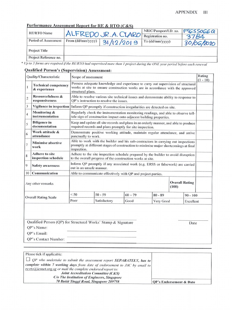 Performance Assessment Report For Rto (C&S) | PDF