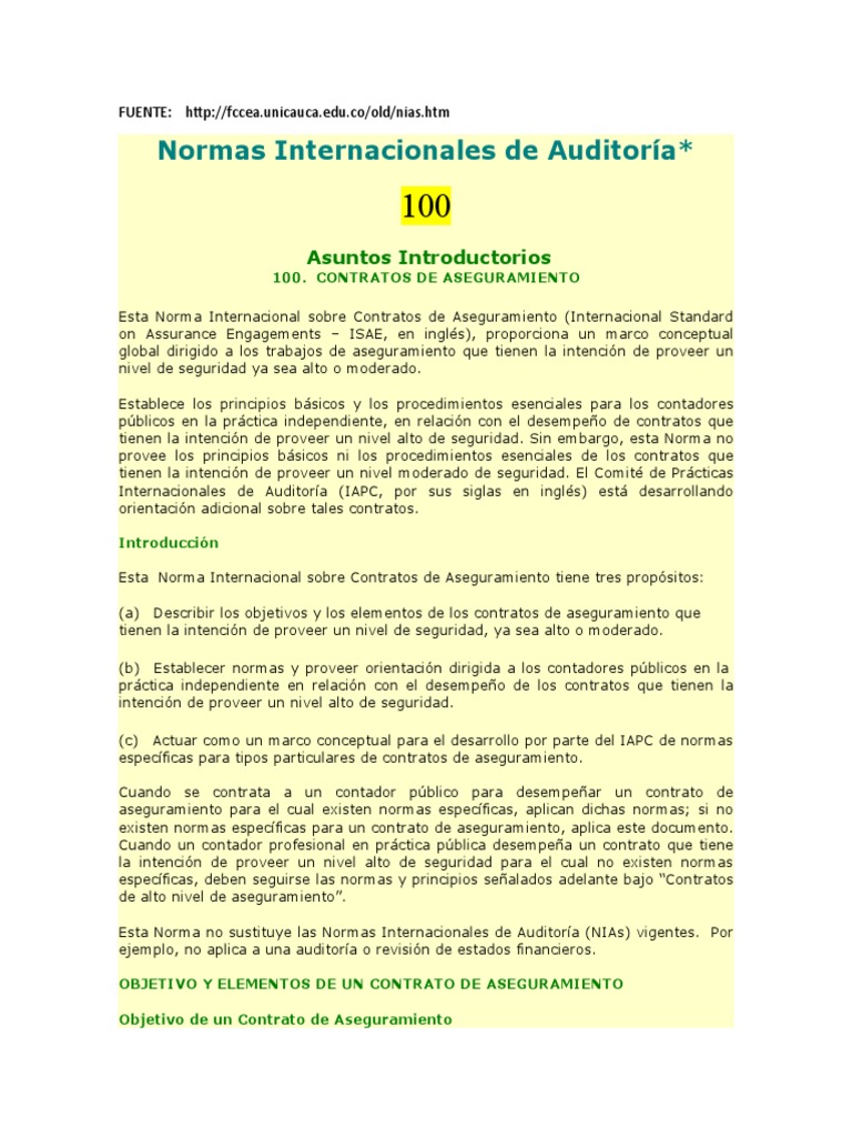 Normas Internacionales de Auditoria T2 | PDF | Auditoría | Contralor