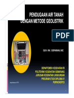 Praktek Pendugaan Air Tanah Metode Geolistrik PDF