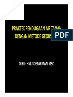 Praktek Pendugaan Air Tanah Metode Geolistrik PDF