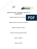 Análisis Del Artículo "El Diseñador Como Factor de Competitividad"