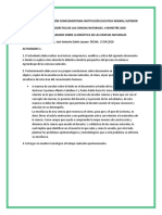 Didactica de Las Ciencias Naturalez - Generalidades - Brayan Camilo Sanchez Bayona - II Semetre Del P.F.C 2020