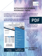 Le Invitamos A Participar en El Diplomado de Actualización en Normas Internaciones y Fiscal Tanto Plenas Como para Pymes PDF