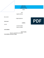 Current Cash Supplies (Clothes) : Dela Cruz's Balance Sheet Assets September 9, 2020