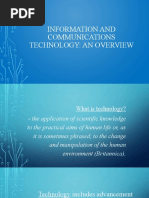 Information and Communications Technology: An Overview