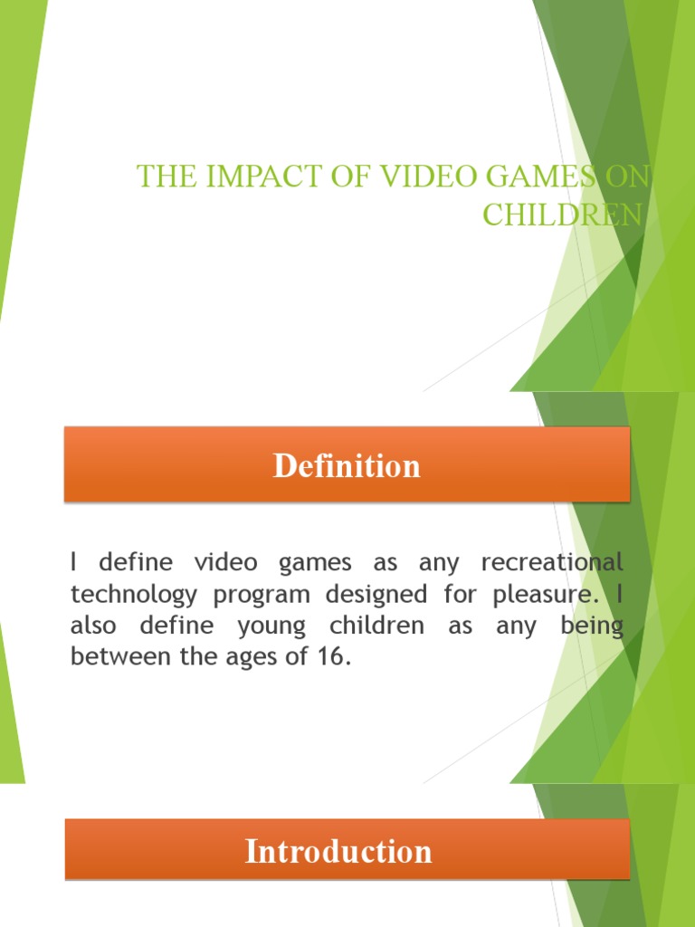 Impact of Video Games on Children | PDF | Video Games | Psychological ...
