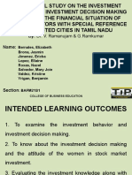 An Empirical Study On The Investment Behavior and Investment Decision Making Related To The Financial Situation