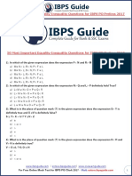 50 Most Important Equality Inequality Questions For IBPS PO Prelims 2017 WWW Ibpsguide Com