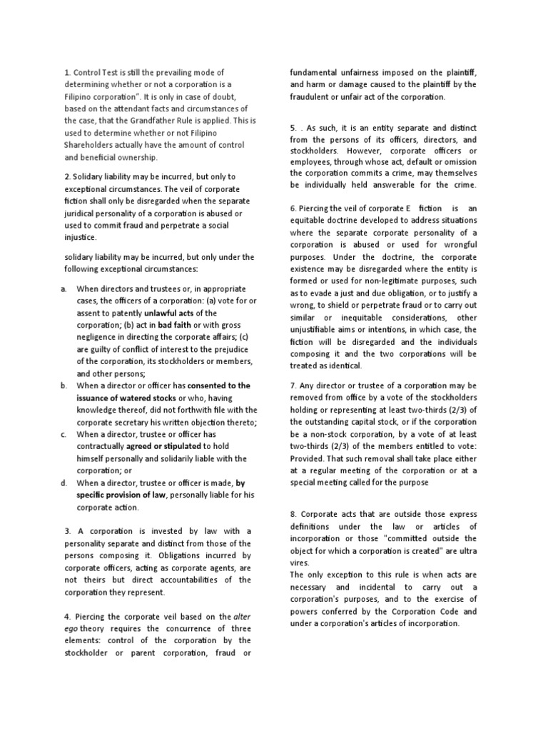 Issuance of Watered Stocks or Who, Having Ego Theory Requires The