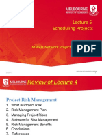 2020 T2 MN601 Lecture 5 Scheduling Projects