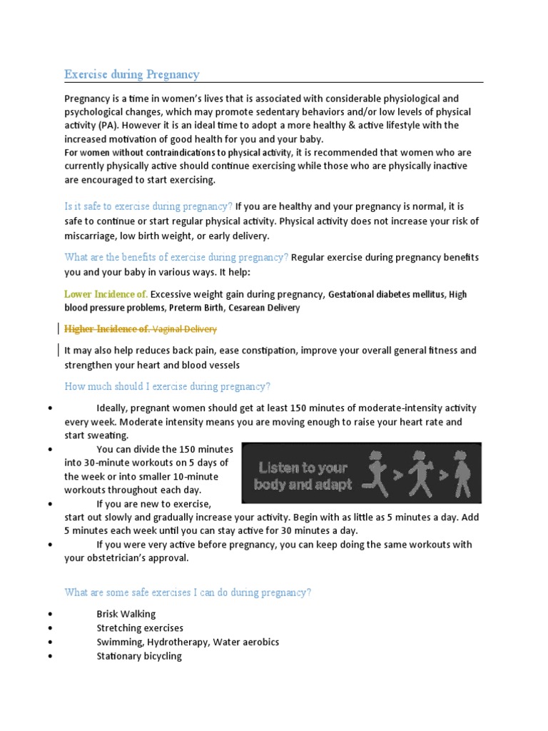 Exercise During Pregnancy | PDF | Pregnancy | Childbirth