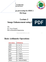 Image Enhancement Using Operations: Image Processing For BME 2 5th Stage