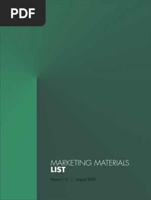 Marketing Materials List