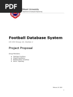 Football Database System: Project Proposal