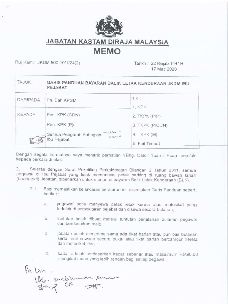 Garis Panduan Parking