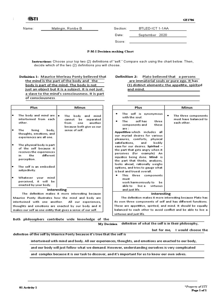 MalinginRonibe EUTHENICS1 BTLED-1-AA | PDF | Self | Mind