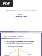 Programming and Data Structures: Control Flow: Looping