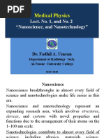 Medical Physics: Lect. No. 1, and No. 2 "Nanoscience, and Nanotechnology"