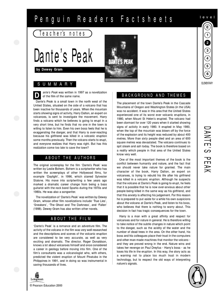 Dante's Peak. Factsheets | PDF | Volcano | Volcanic Eruption