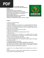 AMISOM Force Commander Concludes Familiarization Tour of AMISOM Sectors With Visits to Dhobley and Kismayo