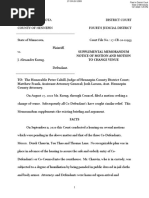 Kueng Supplemental Change of Venue Memorandum