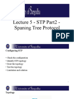 STP Lecture 5 - Configuring and Testing the Protocol Topology