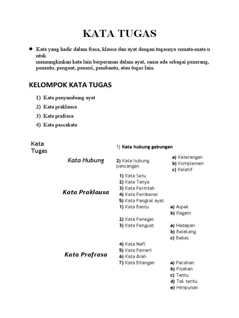 Nota KATA TUGAS  PDF