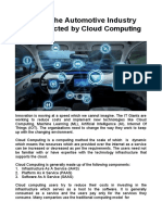 Cloud Computing & Automobiles