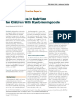 Best Practices in Nutrition For Children With Myelomeningocele