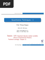 Quantitative Techniques - 1: Session - 5/6