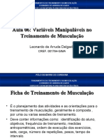 Aula 06 Variaveis Manipulaveis No Treinamento de Musculacao