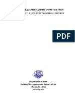 Agricultural Credit and Its Impact On Farm Productivity: A Case Study of Kailali District