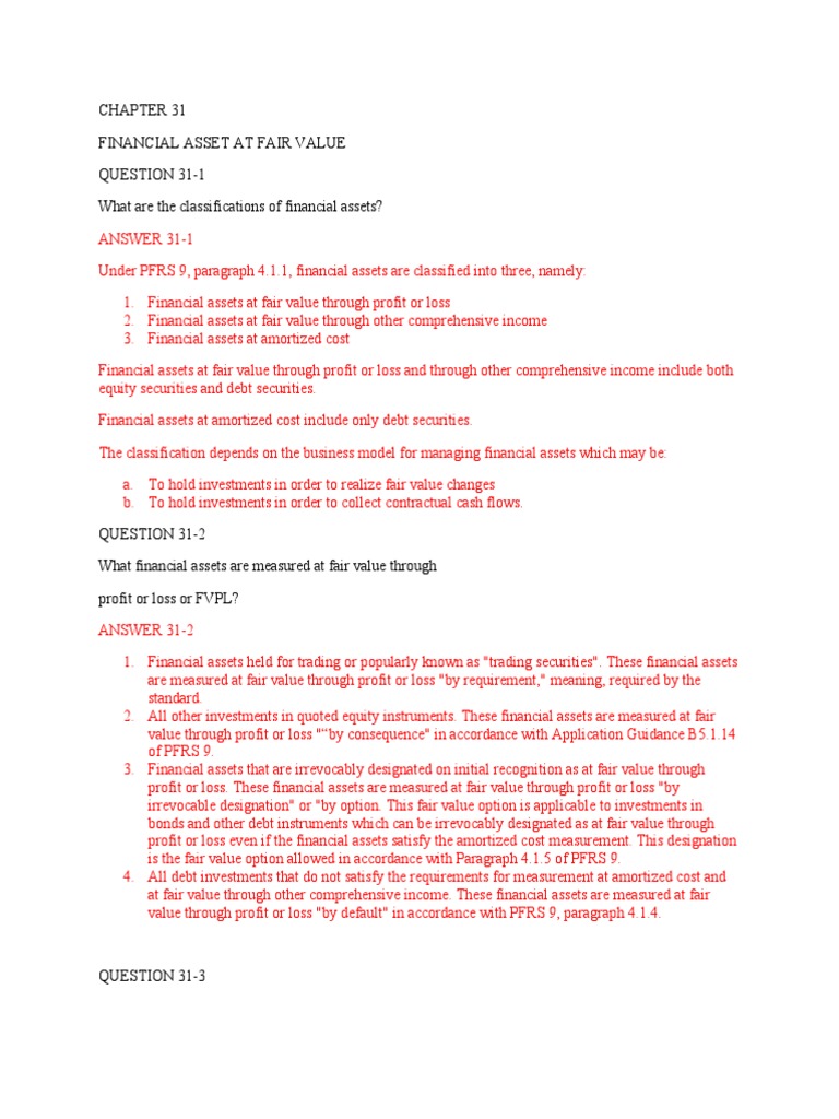 Financial Asset Classification and Measurement | PDF | Historical Cost ...