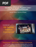 Identifying Language Registers Used I N The Television Commercials