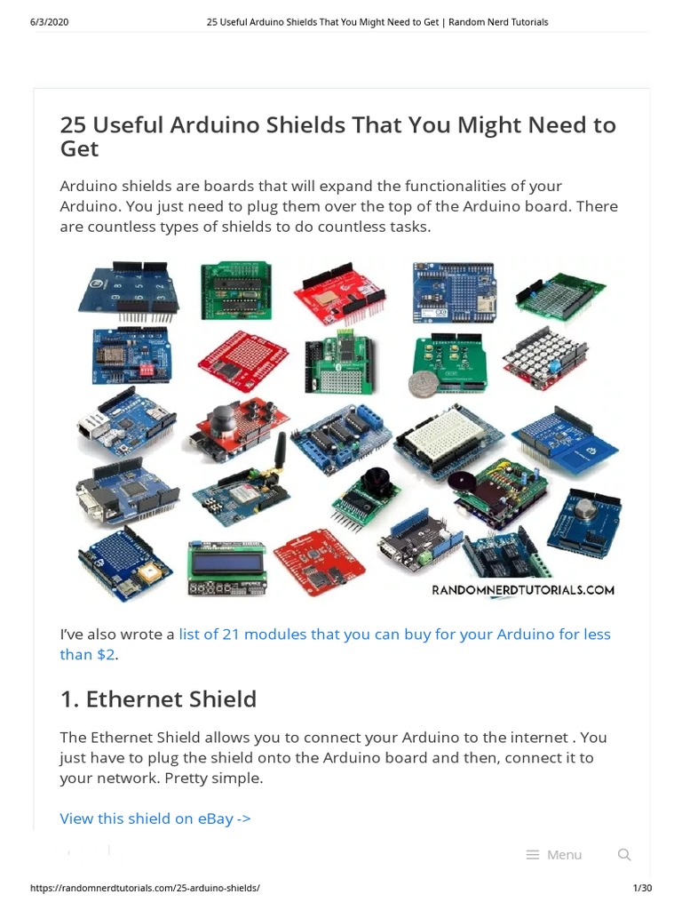 25 Useful Arduino Shields That You Might Need To Get - Random Nerd ...