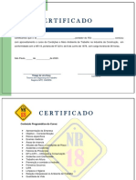 Certificado NR 18 - Branco 2020 3º