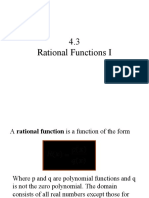 4.3 Rational Functions I