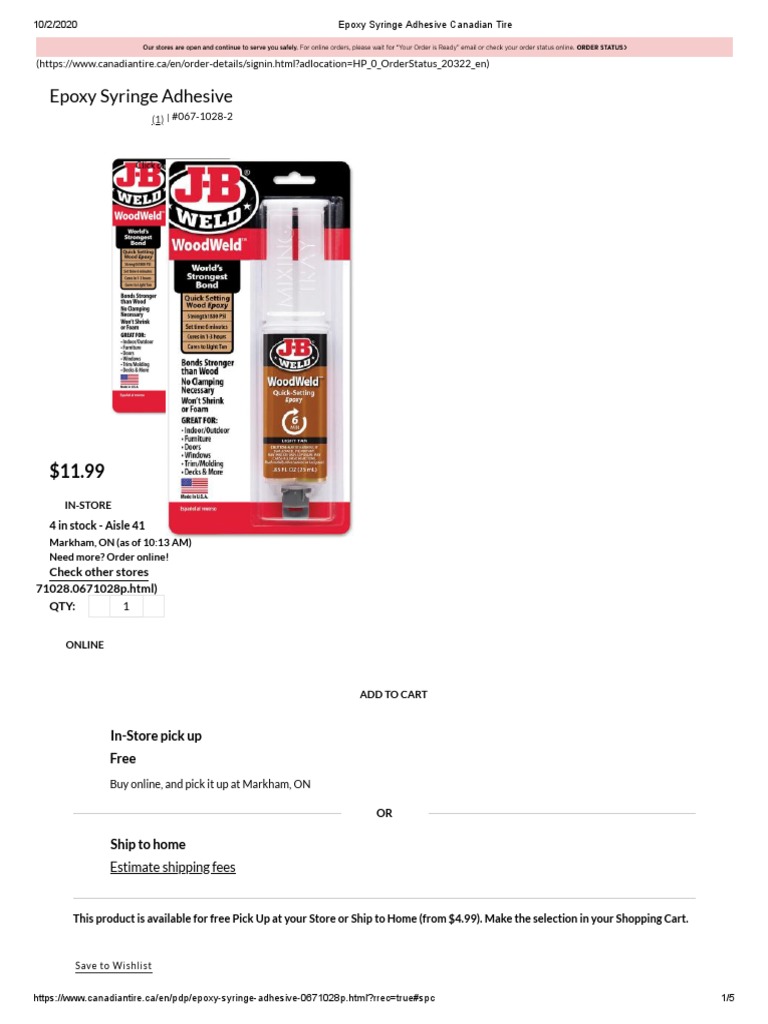 Epoxy Syringe Adhesive Canadian Tire PDF Adhesive Epoxy