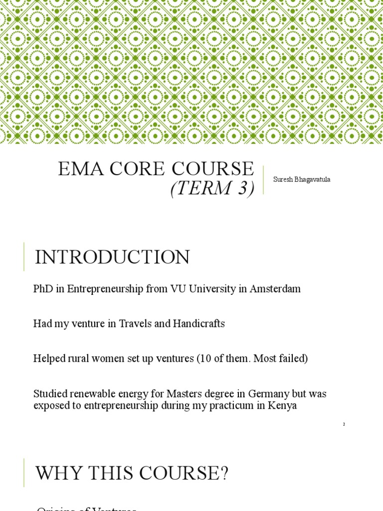 Ema Core Course: (TERM 3) | PDF | Entrepreneurship | Cognition