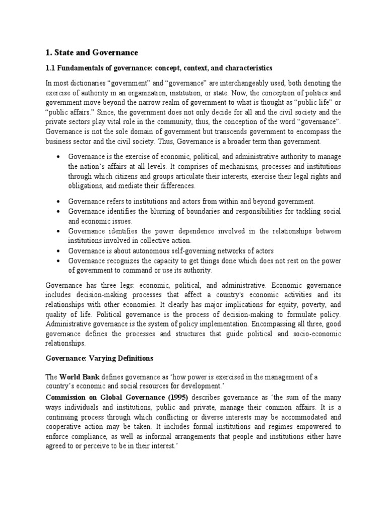 State and Governance | PDF | Governance | Institution