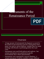 Renaissance Instruments Overview