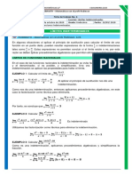 Ficha de Trabajo No 4. Límites Indeterminados. Límites de Funciones Racionales - 4 Período